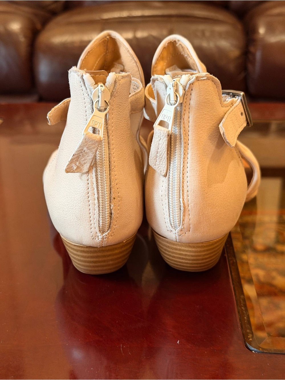 NWT! Miz Mooz Cream Leather Slingback Sandals - Picture 6 of 12